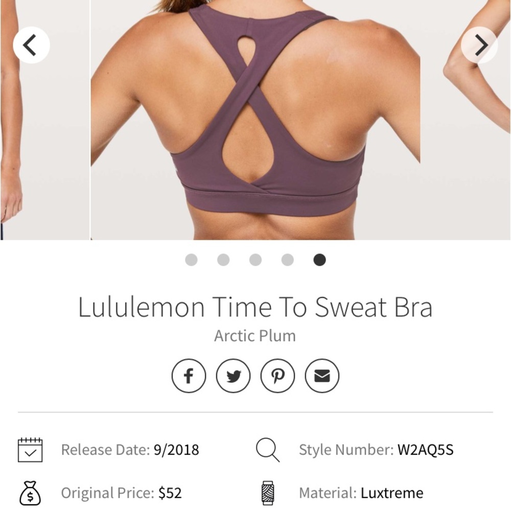 Lululemon time to sweat bra